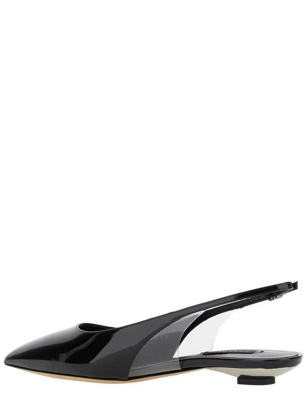 'Miniblade Tiffany' Black Slingback Ballet Shoes In Patent Leather Woman - CASADEI - BALAAN 3