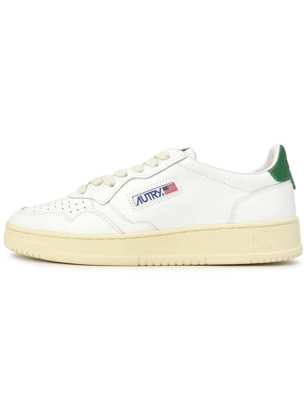 Medalist Green Tab Leather Low Top Sneakers White - AUTRY - BALAAN 5