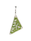 Women's Triangle Logo Earrings Green - PRADA - BALAAN 1