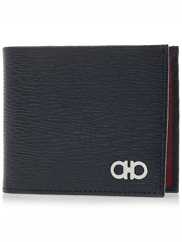 Gancini Half Wallet Black - SALVATORE FERRAGAMO - BALAAN 2