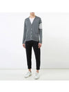 Men's Sustainable Classic Diagonal Wool Cardigan Medium Grey - THOM BROWNE - BALAAN 7