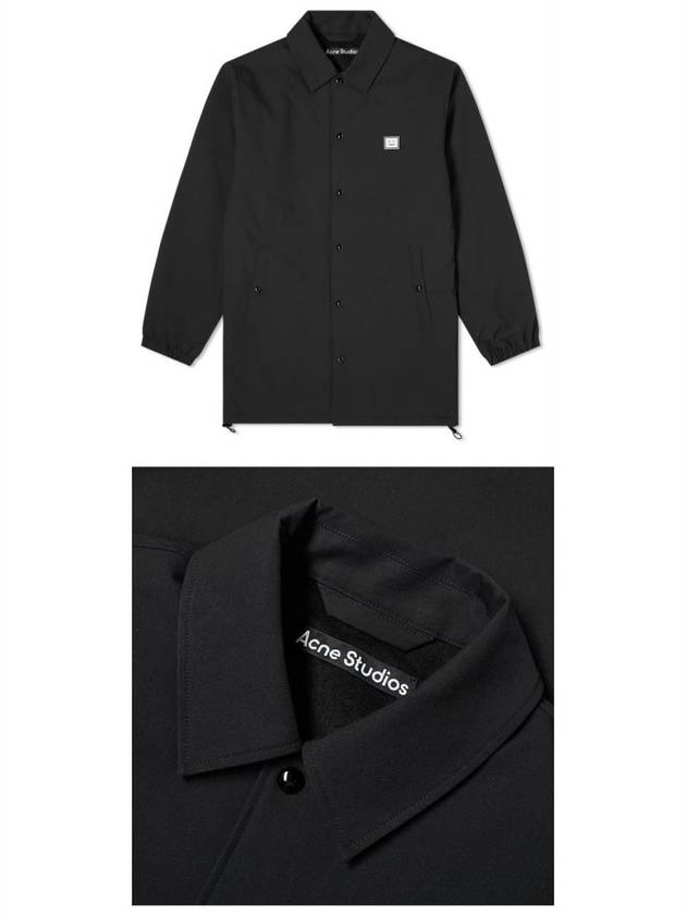 Face Patch Shirt Jacket Black - ACNE STUDIOS - BALAAN 5