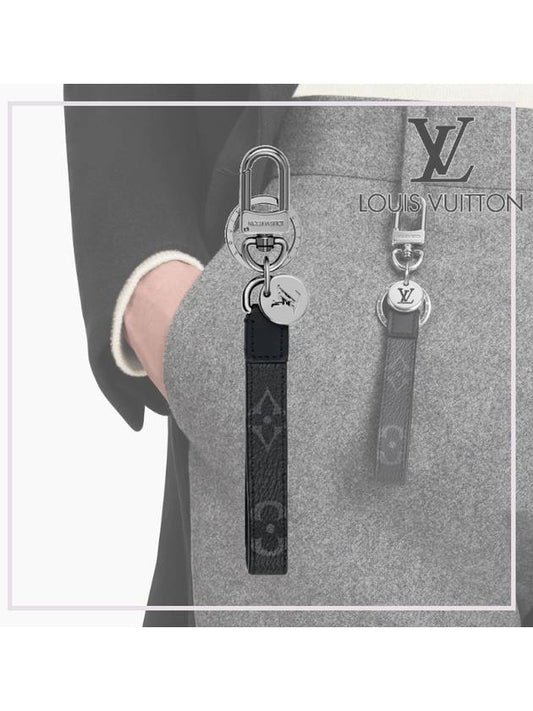 Monogram Dragonne Bag Charm Key Holder Black - LOUIS VUITTON - BALAAN 2