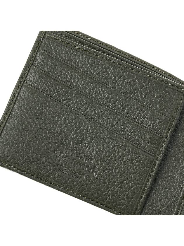 Men's Grain Leather Half Wallet Khaki - VIVIENNE WESTWOOD - BALAAN 9