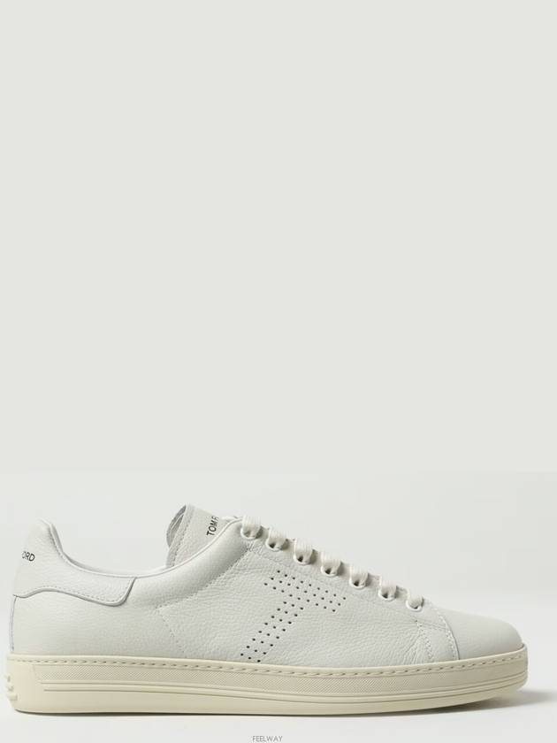 Grain Leather Low Top Sneakers White - TOM FORD - BALAAN 2