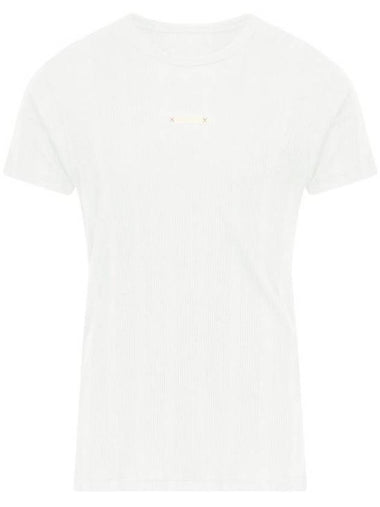 Logo Patch Short Sleeve T-Shirt White - MAISON MARGIELA - BALAAN 1