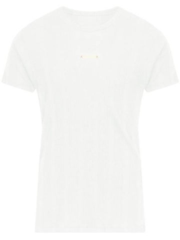 Logo Patch Short Sleeve T-Shirt White - MAISON MARGIELA - BALAAN 1