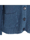 Hemp Basket Weave Knit Cardigan Blue - MAISON MARGIELA - BALAAN 4