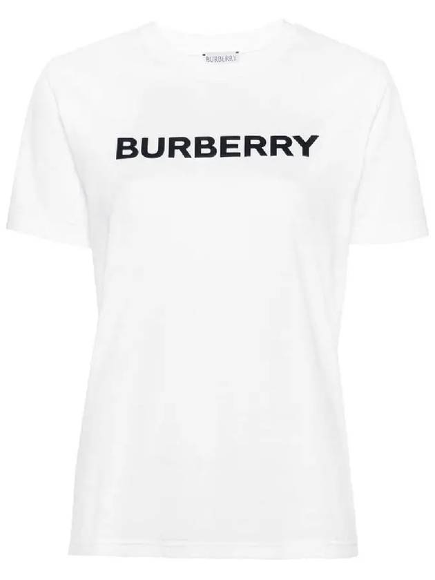 Logo Cotton Short Sleeve T-Shirt White - BURBERRY - BALAAN 3