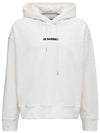 Men's Plus Logo Cotton Hoodie White - JIL SANDER - BALAAN 1