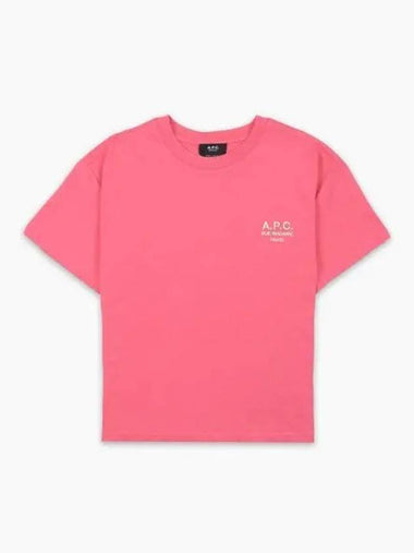 Boxy Rue Madame Short Sleeve T-Shirt Pink - A.P.C. - BALAAN 1