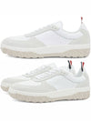 Letterman Panel Lace-Up Low-Top Sneakers White - THOM BROWNE - BALAAN 2