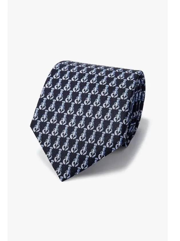 Men s Lobster Pattern Silk Tie Blue - GIORGIO ARMANI - BALAAN 1