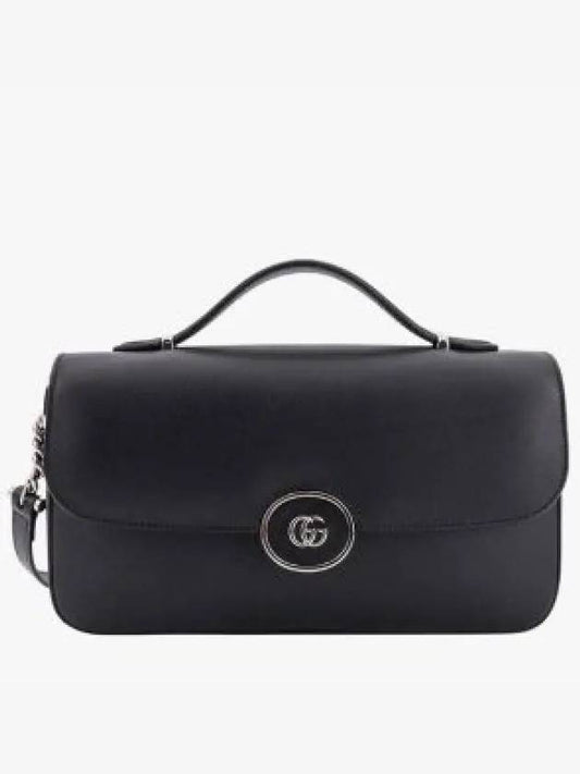 Petite GG Leather Small Shoulder Bag Black - GUCCI - BALAAN 2