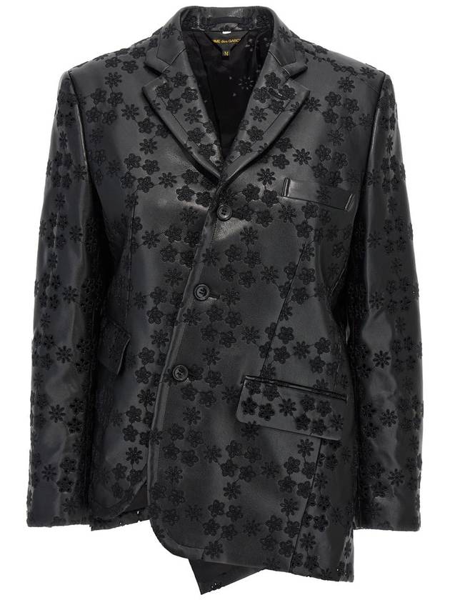 Comme Des Garçons Embroidery Single-Breasted Blazer - COMME DES GARCONS - BALAAN 1