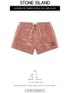 Logo Patch Nylon Metal Swim Shorts Pink - STONE ISLAND - BALAAN 3