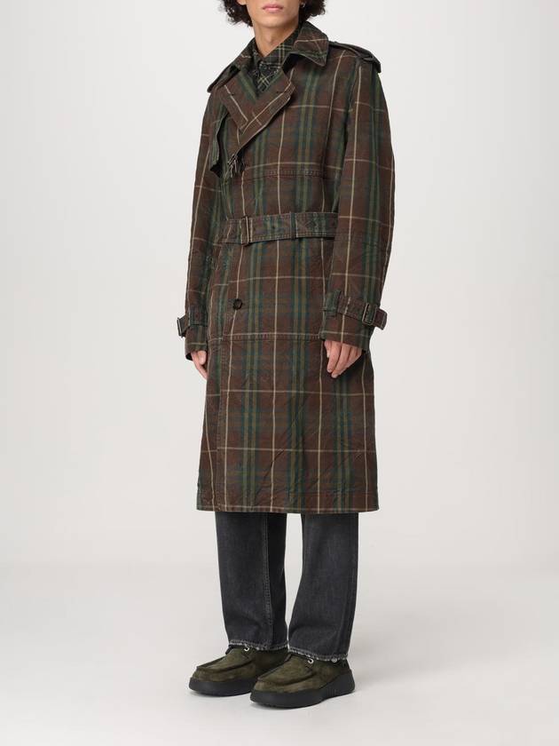 Double Breasted Check Long Trench Coat Tor - BURBERRY - BALAAN 5