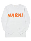 Logo Long Sleeve T-Shirt White - MARNI - BALAAN 2