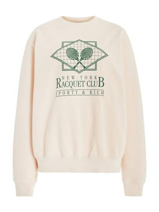 Racquet Club Crew Neck Sweatshirt  Beige - SPORTY & RICH - BALAAN 2