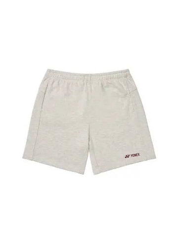 YONEX 235PH007U Oatmeal Melange Cut Line Point Shorts - YOUNESS - BALAAN 1