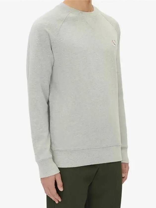 Monochrome Fox Head Patch Classic Cotton Sweatshirt Grey Melange - MAISON KITSUNE - BALAAN 5