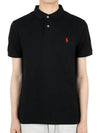 Men's Pony Slim Fit Short Sleeve Polo Shirt Black - POLO RALPH LAUREN - BALAAN 3