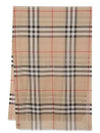 Check Wool Silk Scarf Beige - BURBERRY - BALAAN 2