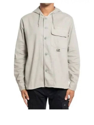 Armored Stretch Satin Overshirt Hooded Jacket Beige - CP COMPANY - BALAAN 1