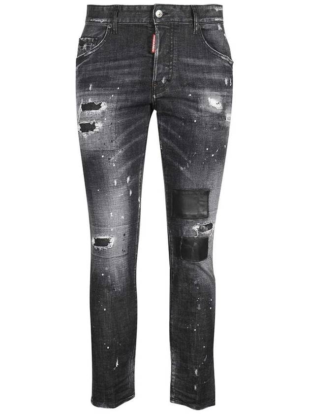 Men's Painted Washed Grey Cool Guy Jeans - DSQUARED2 - BALAAN 4