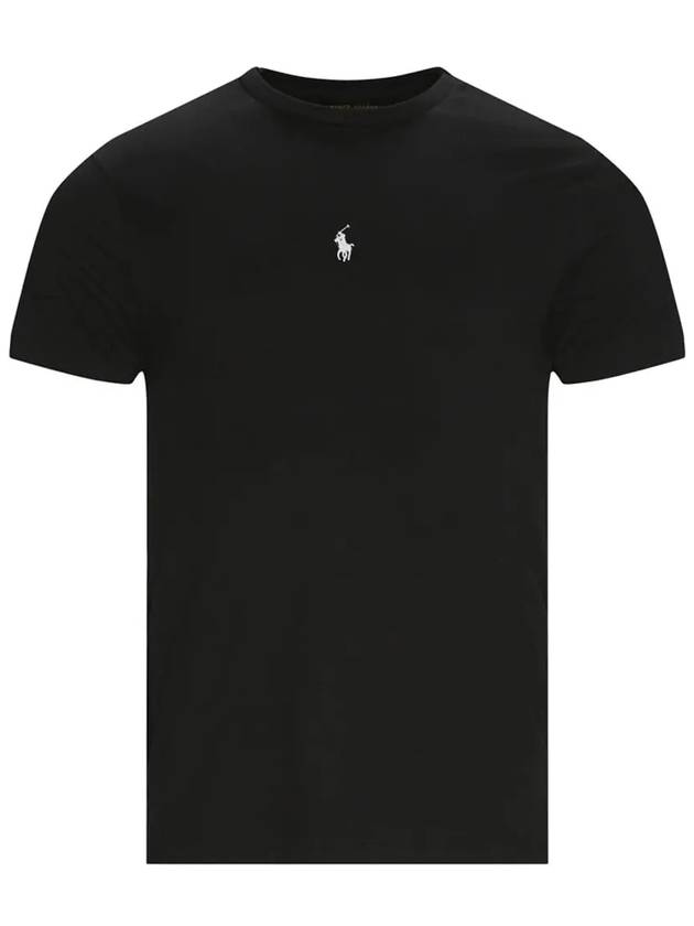 Men's Embroidered Central Pony Short Sleeve T-Shirt  Black - POLO RALPH LAUREN - BALAAN 3