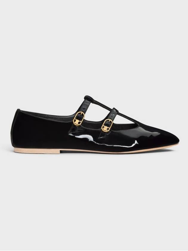 Les Patent Calfskin Ballerines Black - CELINE - BALAAN 2