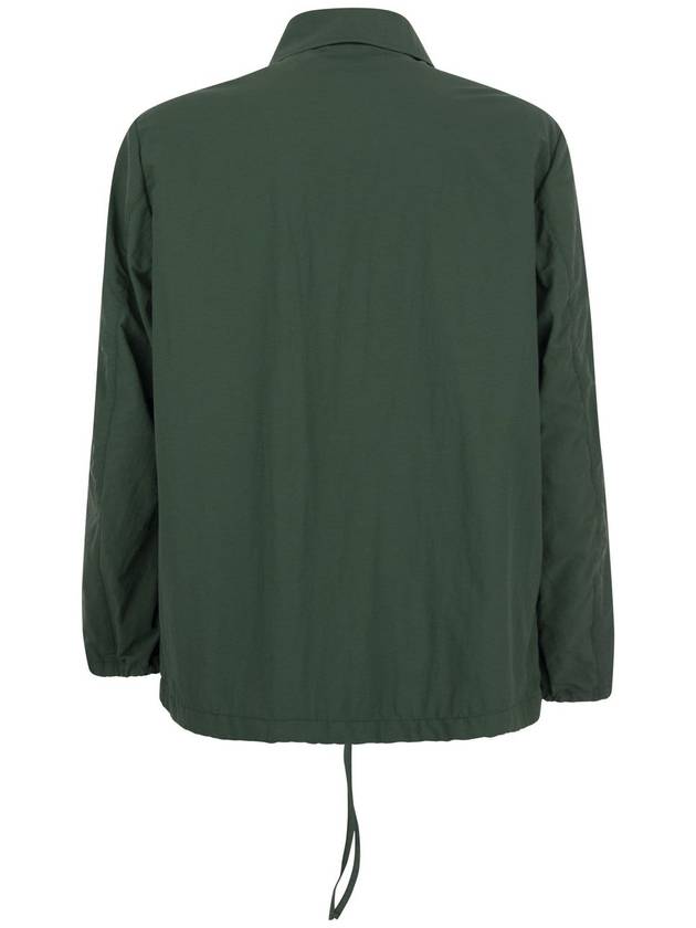 B Logo Patch Nylon Coach Jacket Racing Green - BARACUTA - BALAAN 3