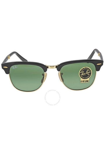 Ray Ban Clubmaster Folding Green Classic G-15 Square Unisex Sunglasses RB2176 901 51 - RAY-BAN - BALAAN 1