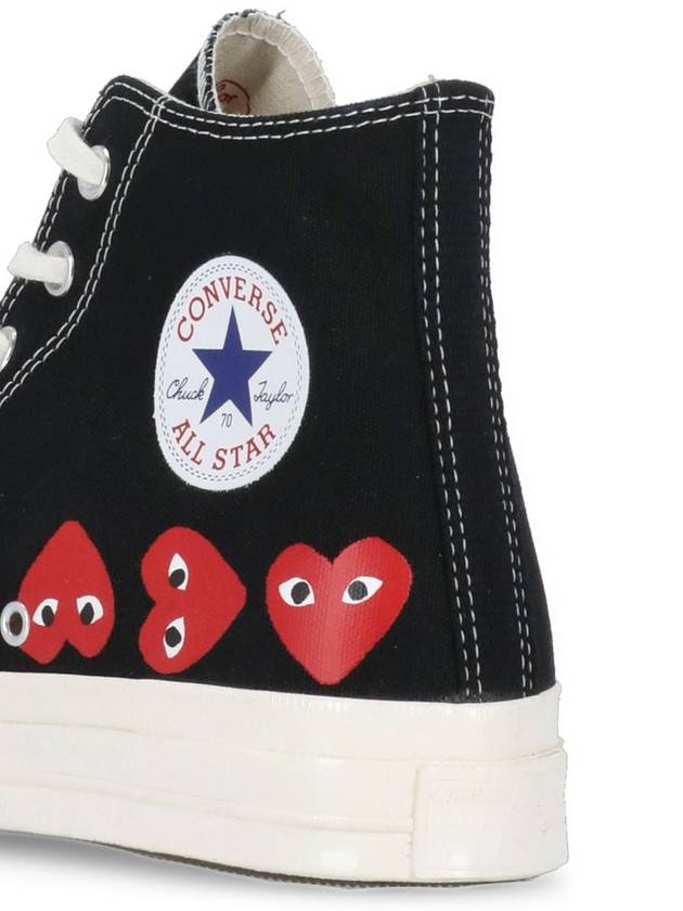 Comme Des Garçons Play X Converse Black Cotton Sneakers - COMME DES GARCONS PLAY - BALAAN 6