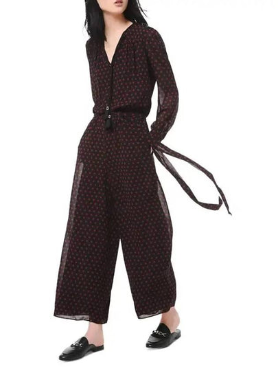 Women's Dot Wide Leg Jumpsuit Black - MICHAEL KORS - BALAAN 2