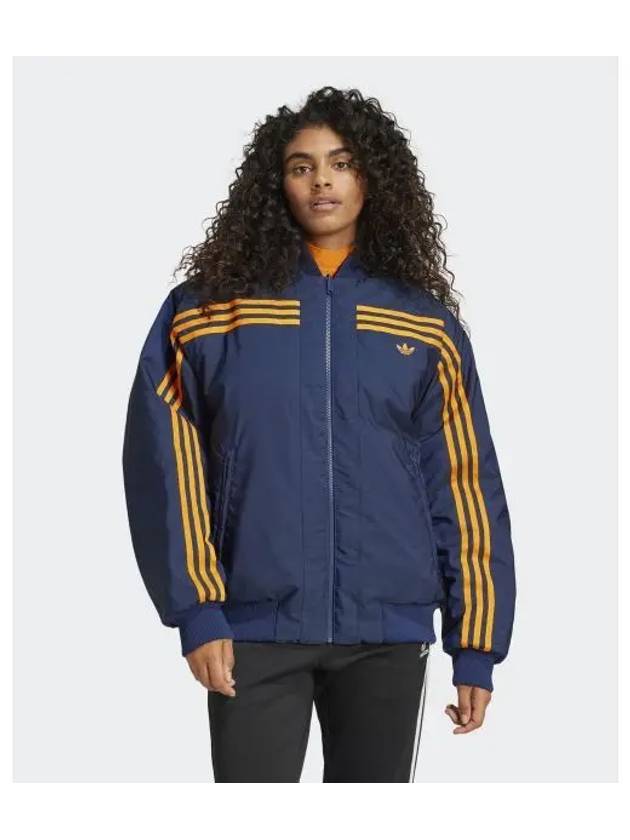 adidas 70s reversible bomber jacket navy orange JN7657 - ADIDAS - BALAAN 2