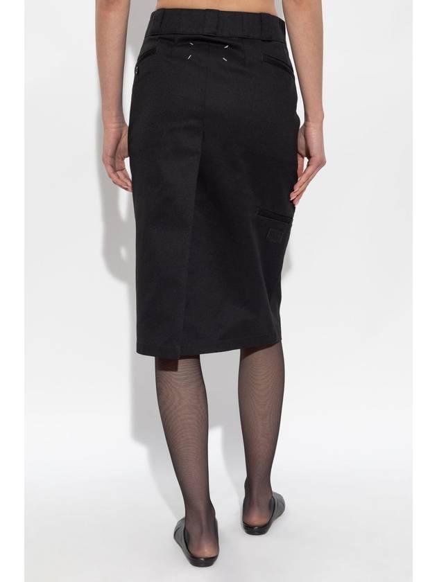 Maison Margiela Skirt With Pleat, Women's, Black - MAISON MARGIELA - BALAAN 4