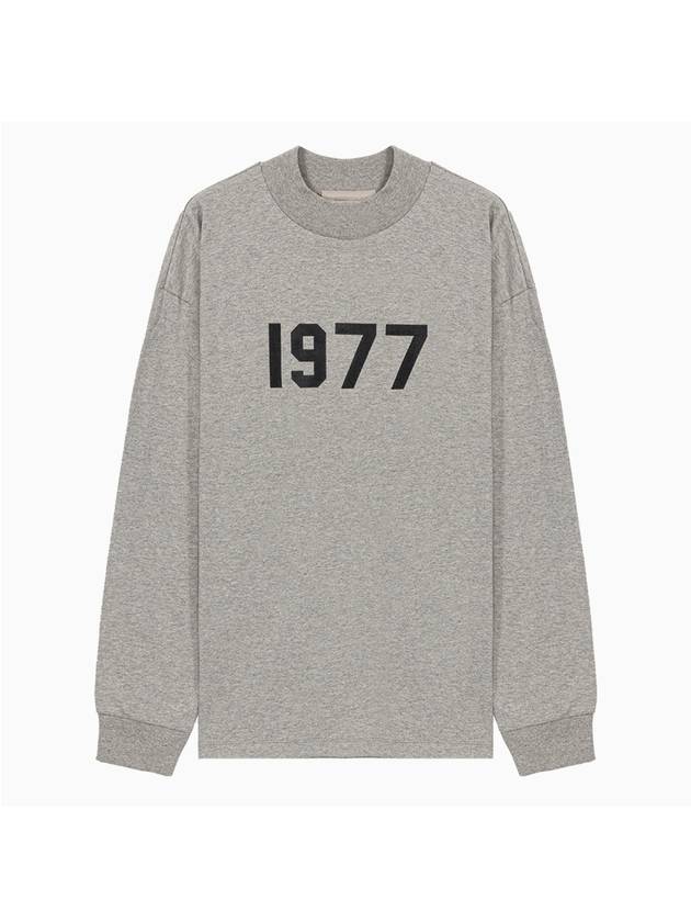 Essential 1977 Logo Long Sleeve T-Shirt Dark Oatmeal - FEAR OF GOD ESSENTIALS - BALAAN 1