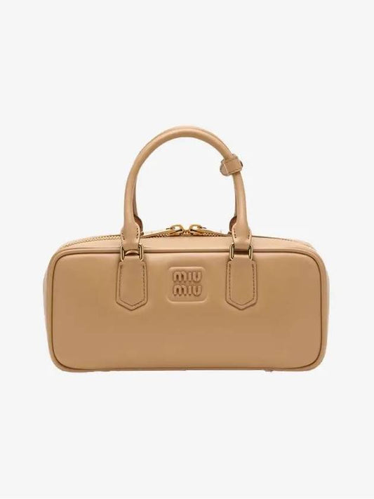 Arcadie Leather Tote Bag Beige - MIU MIU - BALAAN 2