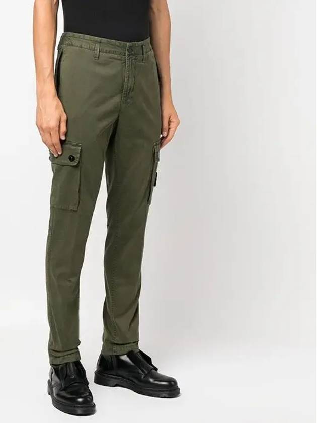 Men's Waffen Cargo Straight Pants Green - STONE ISLAND - BALAAN.