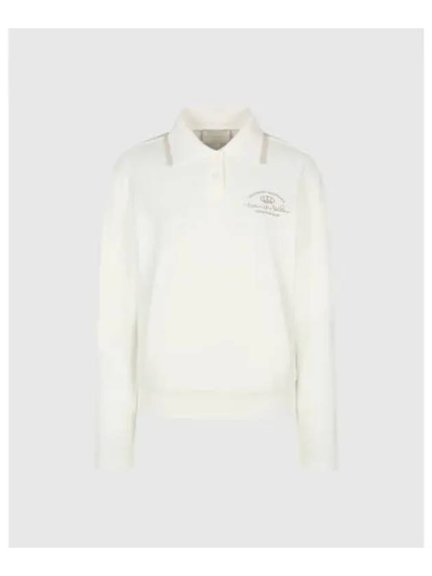 TRAVISMATHEW Women s Knit Collar Long Sleeve T Shirt White - TRAVIS SCOTT - BALAAN 1