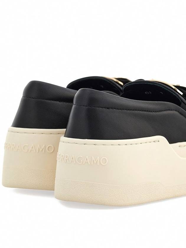 Vara Bow Plate Slip-Ons Black - SALVATORE FERRAGAMO - BALAAN 5