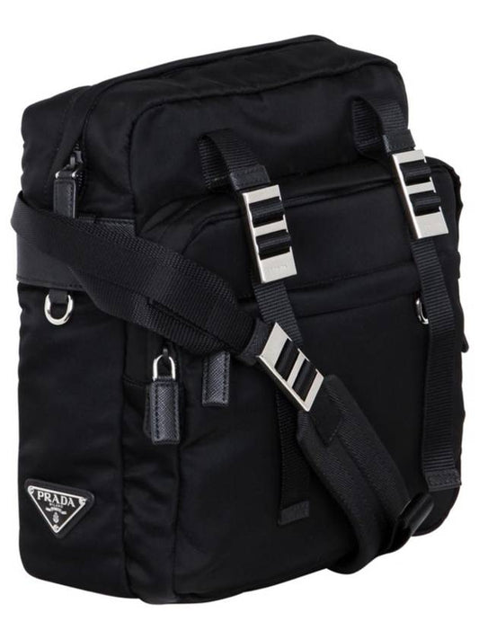 nylon cross bag black - PRADA - BALAAN.
