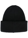 Wool Cashmere Beanie Black - MONCLER - BALAAN 4