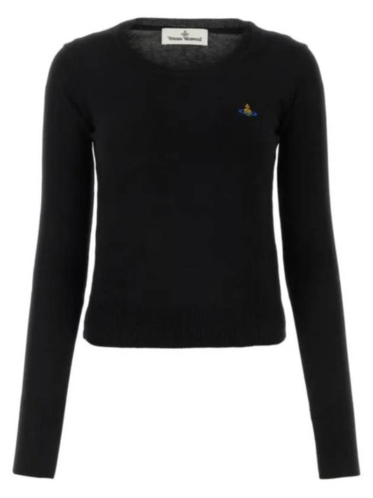 ORB Embroid Logo Knit Top Black - VIVIENNE WESTWOOD - BALAAN 2