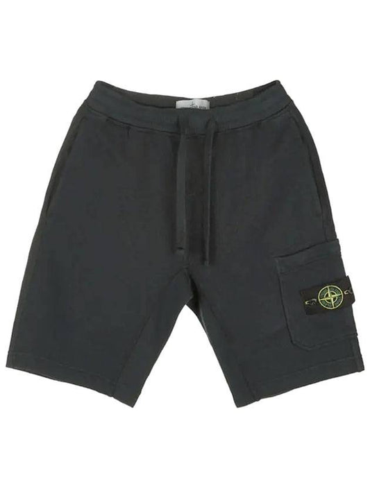 Wappen Patch Cotton Bermuda Shorts Dark Navy - STONE ISLAND - BALAAN 1