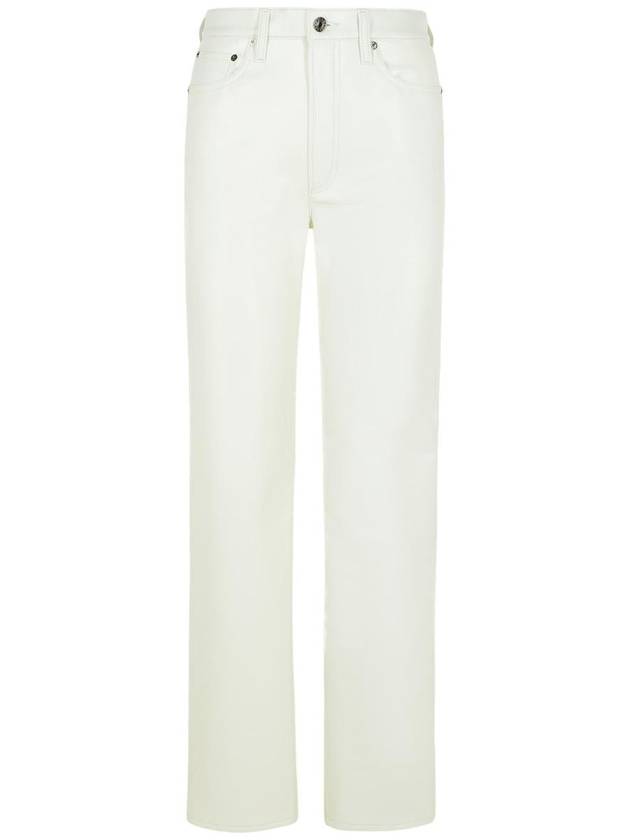 Agolde '90'S Pinch' White Recycled Leather Blend Jeans - AGOLDE - BALAAN 1