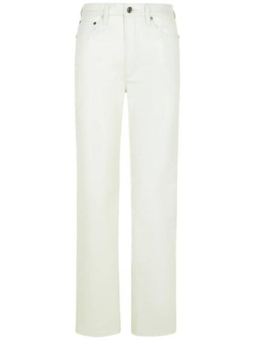 Agolde '90'S Pinch' White Recycled Leather Blend Jeans - AGOLDE - BALAAN 1