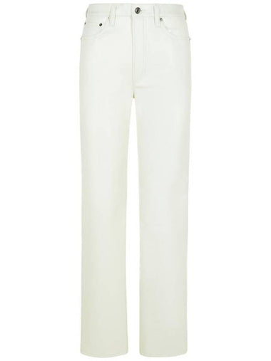 Agolde '90'S Pinch' White Recycled Leather Blend Jeans - AGOLDE - BALAAN 1