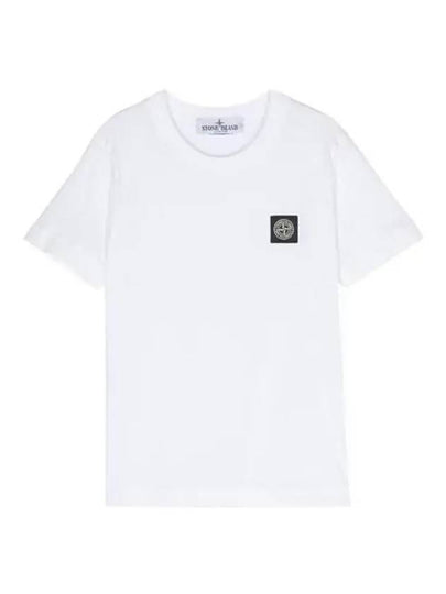 Kids 30/1 Cotton Jersey Short Sleeve T-Shirt White - STONE ISLAND - BALAAN 2